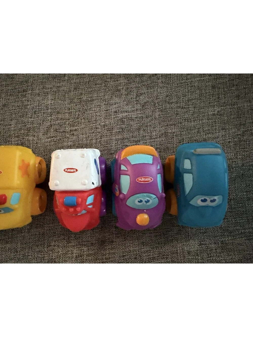Playskool Tonka Lil Chuck and Friends Toy Car Lot of 7 Mini Chunky Soft Vehicles